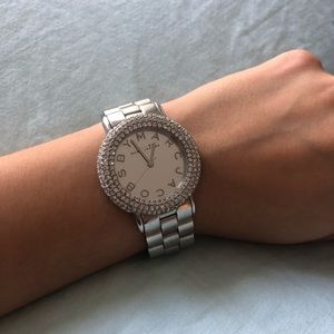 Marc By Marc Jacobs watch | silver diamond pavé